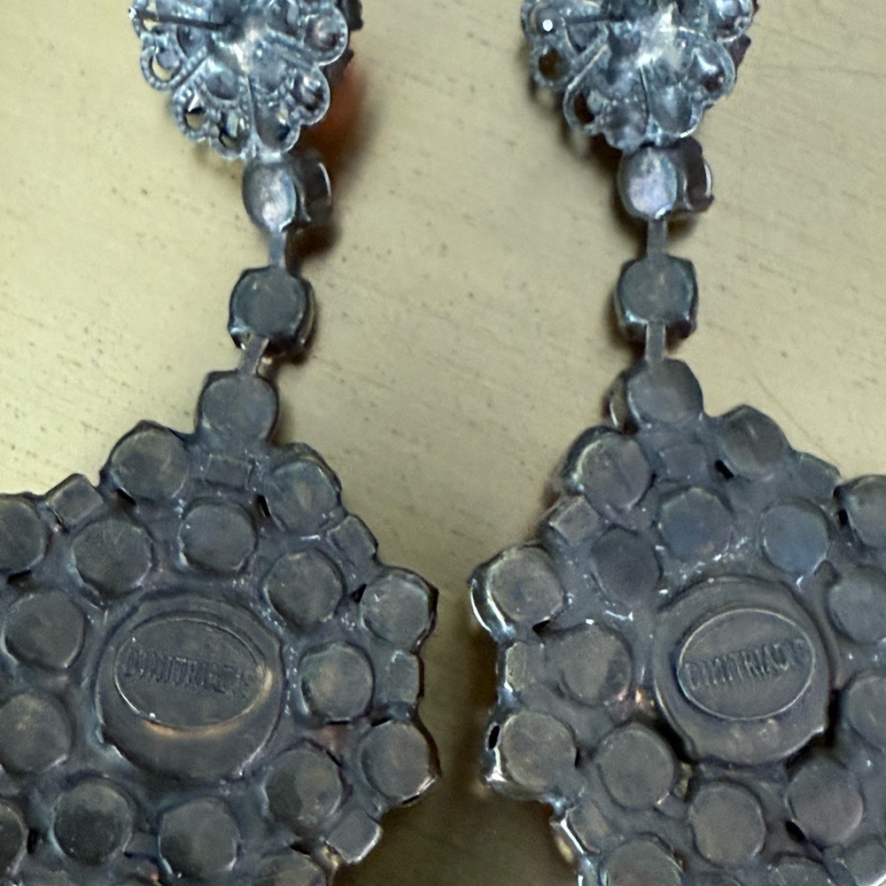 Dimitriadis Anthropologie Dangling Rose Earrings EUC - Picture 8 of 9